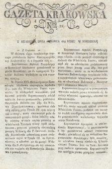Gazeta Krakowska. 1823 , nr 22