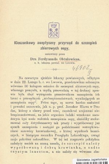 Kieszonkowy aseptyczny przyrząd do szczepień zbiorowych ospy