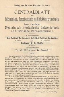 Zur Aetiologie der Dysenterie : aus dem pathologisch-anatomischen Institute der Jagellonischen Universität zu Krakau (direktor prof. Browicz)