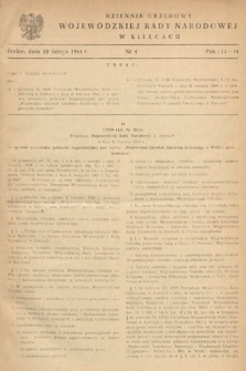 Dziennik Urzędowy Wojewódzkiej Rady Narodowej w Kielcach. 1964, nr 4