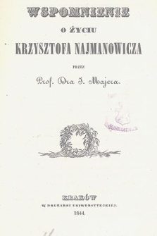 Wspomnienie o życiu Krzysztofa Najmanowicza