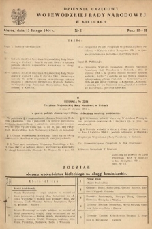 Dziennik Urzędowy Wojewódzkiej Rady Narodowej w Kielcach. 1964, nr 5