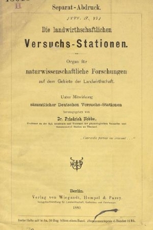 Ueber die Menge der festen Substanzen des Weichselwasser bei Czernichów (Galizien) zur Zeit seines höheren Standes für die Jahre 1878 und 1879