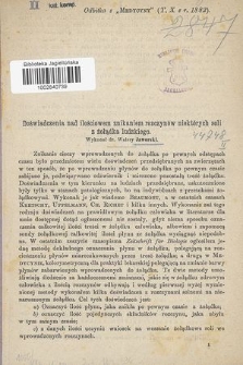 Doświadczenia nad ilościowem znikaniem rozczynów niektórych soli z żołądka ludzkiego : wykonał Walery Jaworski