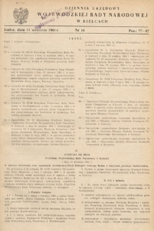 Dziennik Urzędowy Wojewódzkiej Rady Narodowej w Kielcach. 1964, nr 14