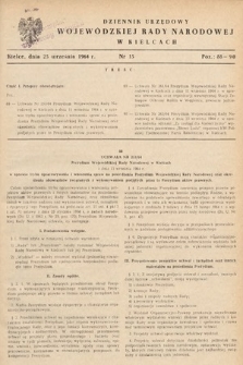 Dziennik Urzędowy Wojewódzkiej Rady Narodowej w Kielcach. 1964, nr 15