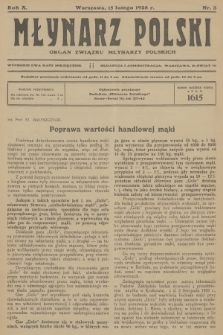 Młynarz Polski : organ Związku Młynarzy Polskich. R.10, 1928, nr 3