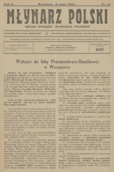 Młynarz Polski : organ Związku Młynarzy Polskich. R.10, 1928, nr 10