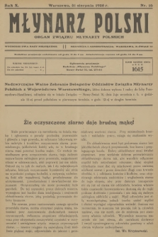Młynarz Polski : organ Związku Młynarzy Polskich. R.10, 1928, nr 16