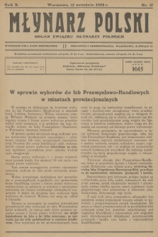 Młynarz Polski : organ Związku Młynarzy Polskich. R.10, 1928, nr 17