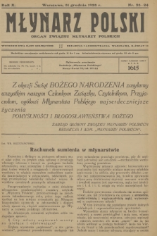Młynarz Polski : organ Związku Młynarzy Polskich. R.10, 1928, nr 23-24