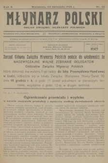 Młynarz Polski : organ Związku Młynarzy Polskich. R.10, 1928, nr 22