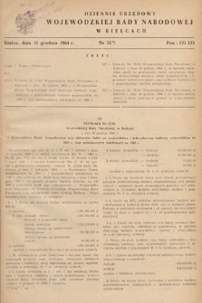 Dziennik Urzędowy Wojewódzkiej Rady Narodowej w Kielcach. 1964, nr 22