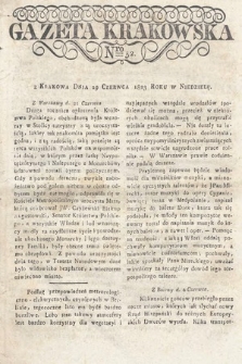 Gazeta Krakowska. 1823 , nr 52