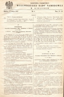 Dziennik Urzędowy Wojewódzkiej Rady Narodowej w Kielcach. 1952, nr 4
