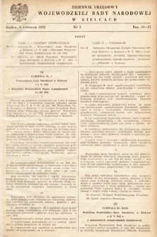 Dziennik Urzędowy Wojewódzkiej Rady Narodowej w Kielcach. 1952, nr 5
