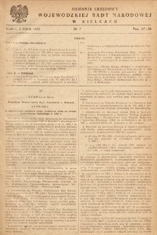 Dziennik Urzędowy Wojewódzkiej Rady Narodowej w Kielcach. 1952, nr 7