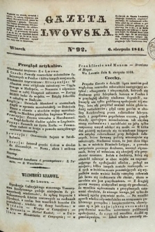 Gazeta Lwowska. 1844, nr 92