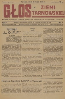 Głos Ziemi Tarnowskiej : tygodnik poświęcony sprawom społecznym, gospodarczym, politycznym i literackim. R.1, 1935, nr 2