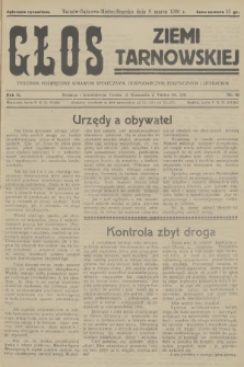 Głos Ziemi Tarnowskiej : tygodnik poświęcony sprawom społecznym, gospodarczym, politycznym i literackim. R.2, 1936, nr 10