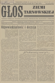 Głos Ziemi Tarnowskiej : tygodnik poświęcony sprawom społecznym, gospodarczym, politycznym i literackim. R.2, 1936, nr 27