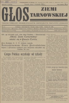 Głos Ziemi Tarnowskiej : tygodnik poświęcony sprawom społecznym, gospodarczym, politycznym i literackim. R.2, 1936, nr 33