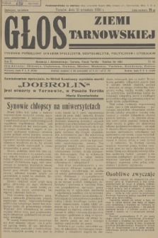 Głos Ziemi Tarnowskiej : tygodnik poświęcony sprawom społecznym, gospodarczym, politycznym i literackim. R.2, 1936, nr 34