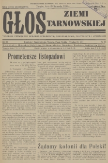 Głos Ziemi Tarnowskiej : tygodnik poświęcony sprawom społecznym, gospodarczym, politycznym i literackim. R.2, 1936, nr 43