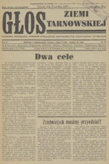 Głos Ziemi Tarnowskiej : tygodnik poświęcony sprawom społecznym, gospodarczym, politycznym i literackim. R.2, 1936, nr 45
