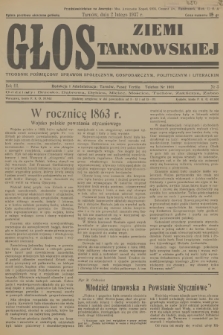 Głos Ziemi Tarnowskiej : tygodnik poświęcony sprawom społecznym, gospodarczym, politycznym i literackim. R.3, 1937, nr 3