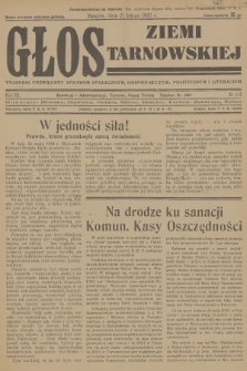 Głos Ziemi Tarnowskiej : tygodnik poświęcony sprawom społecznym, gospodarczym, politycznym i literackim. R.3, 1937, nr 5-6