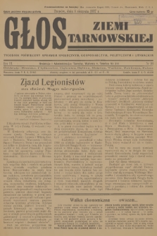 Głos Ziemi Tarnowskiej : tygodnik poświęcony sprawom społecznym, gospodarczym, politycznym i literackim. R.3, 1937, nr 26