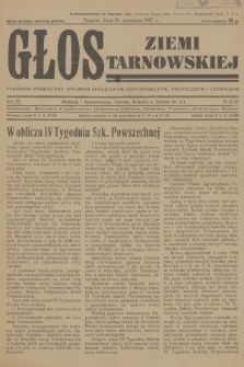 Głos Ziemi Tarnowskiej : tygodnik poświęcony sprawom społecznym, gospodarczym, politycznym i literackim. R.3, 1937, nr 31-32