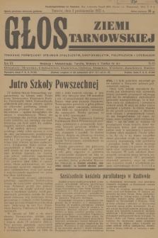Głos Ziemi Tarnowskiej : tygodnik poświęcony sprawom społecznym, gospodarczym, politycznym i literackim. R.3, 1937, nr 33
