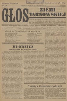 Głos Ziemi Tarnowskiej : tygodnik poświęcony sprawom społecznym, gospodarczym, politycznym i literackim. R.3, 1937, nr 42-43