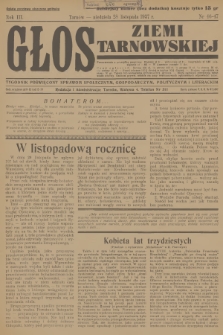 Głos Ziemi Tarnowskiej : tygodnik poświęcony sprawom społecznym, gospodarczym, politycznym i literackim. R.3, 1937, nr 46-47