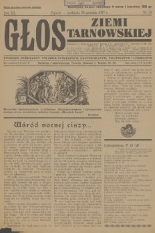 Głos Ziemi Tarnowskiej : tygodnik poświęcony sprawom społecznym, gospodarczym, politycznym i literackim. R.3, 1937, nr 52