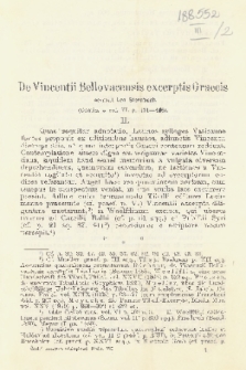 De Vincentii Bellovacensis excerptis Graecis. 2