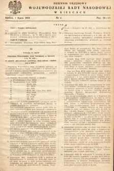 Dziennik Urzędowy Wojewódzkiej Rady Narodowej w Kielcach. 1953, nr 6