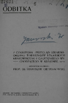 Wzmianka o łoju baranim (sebum ovile) jako masie pigułkowej : (według demonstracyi w Tow. lek. krak. z d. 21 marca 1906)