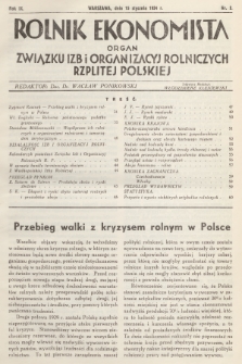 Rolnik Ekonomista : organ Związku Izb i Organizacyj Rolniczych Rzplitej Polskiej. R.9, T.12, 1934, nr 2