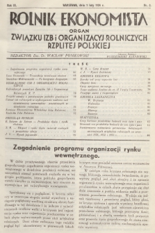 Rolnik Ekonomista : organ Związku Izb i Organizacyj Rolniczych Rzplitej Polskiej. R.9, T.12, 1934, nr 3
