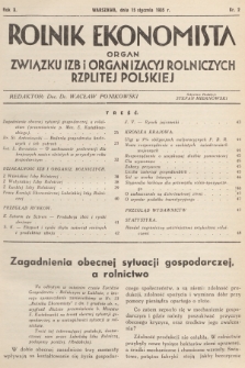 Rolnik Ekonomista : organ Związku Izb i Organizacyj Rolniczych Rzplitej Polskiej. R.10, T. 10 [i.e.13], 1935, nr 2