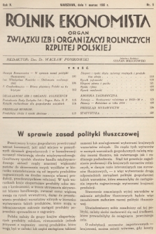 Rolnik Ekonomista : organ Związku Izb i Organizacyj Rolniczych Rzplitej Polskiej. R.10, T. 10 [i.e.13], 1935, nr 5