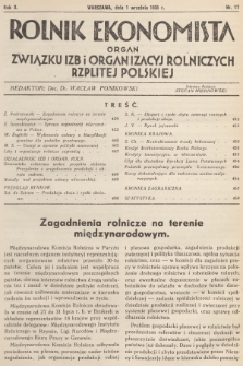 Rolnik Ekonomista : organ Związku Izb i Organizacyj Rolniczych Rzplitej Polskiej. R.10, T. 10 [i.e.13], 1935, nr 17