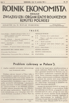 Rolnik Ekonomista : organ Związku Izb i Organizacyj Rolniczych Rzplitej Polskiej. R.10, T. 10 [i.e.13], 1935, nr 18