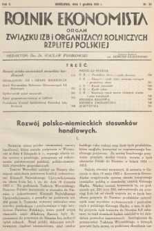 Rolnik Ekonomista : organ Związku Izb i Organizacyj Rolniczych Rzplitej Polskiej. R.10, T. 10 [i.e.13], 1935, nr 23