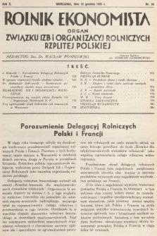 Rolnik Ekonomista : organ Związku Izb i Organizacyj Rolniczych Rzplitej Polskiej. R.10, T. 10 [i.e.13], 1935, nr 24