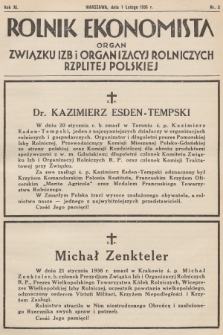 Rolnik Ekonomista : organ Związku Izb i Organizacyj Rolniczych Rzplitej Polskiej. R.11, T. 11 [i.e.14], 1936, nr 3