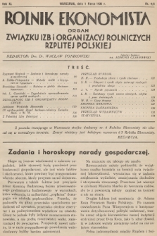 Rolnik Ekonomista : organ Związku Izb i Organizacyj Rolniczych Rzplitej Polskiej. R.11, T. 11 [i.e.14], 1936, nr 4/5